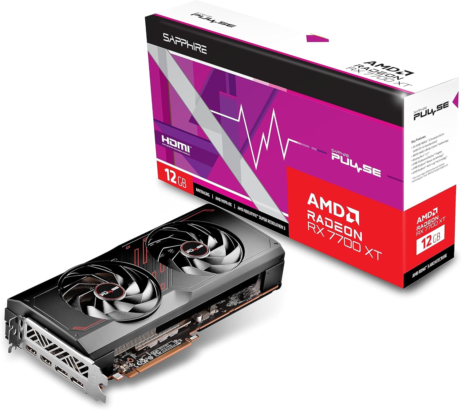 RX 7700 XT 12GB Sapphire Pulse AMD Radeon RX 7700 XT 12GB Sapphire Pulse AMD Radeon